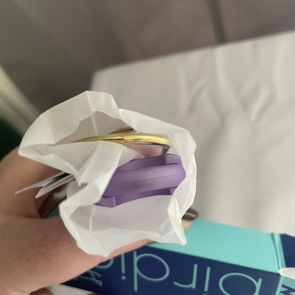 Birdie Original Personal Safety Alarm for Women Metallic Holiday Purple NEW